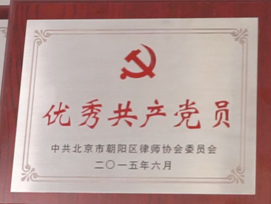 王鑫律师、孙继伟律师荣获“优秀共产党员”称号-中共北京市朝阳区律师协会委员会