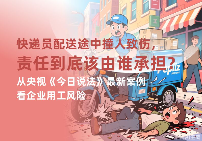 快递员配送途中撞人致伤，责任到底该由谁承担？——从央视《今日说法》最新案例看企业
