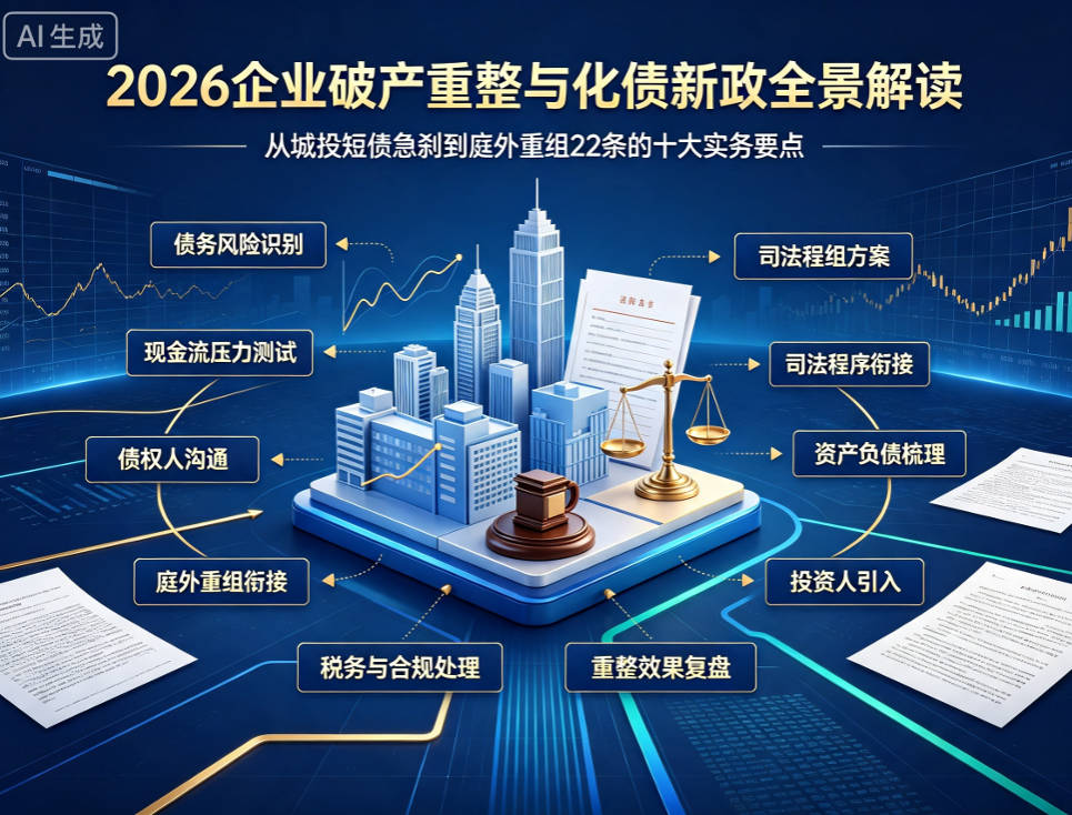 2026企业破产重整与化债新政全景解读：从城投短债急刹到庭外重组22条的十大实务