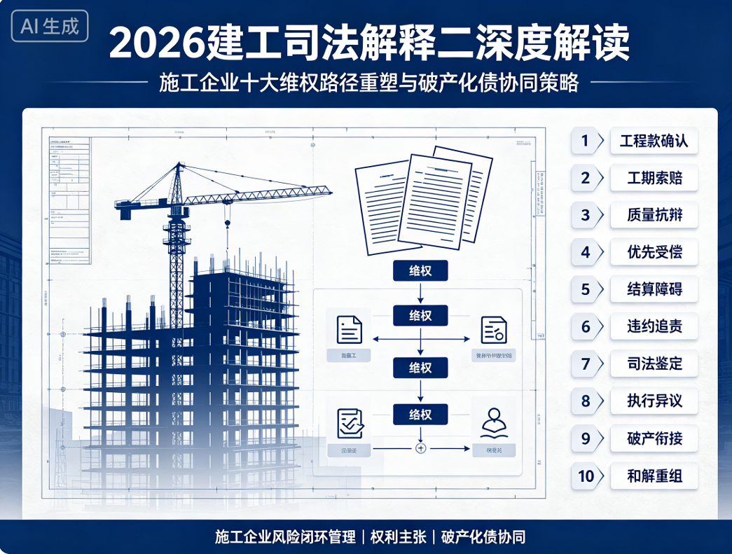 2026建工司法解释二深度解读：施工企业十大维权路径重塑与破产化债协同策略