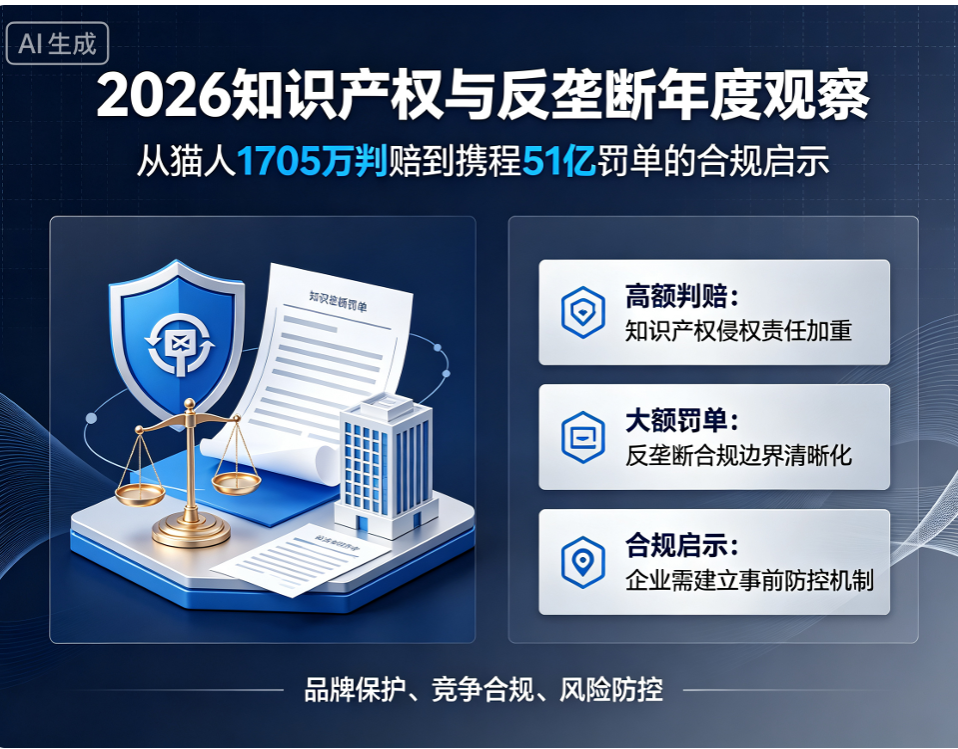 2026知识产权与反垄断年度观察:猫人1705万判赔到携程51亿罚单的合规启示(图1) 2026知识产权与反垄断年度观察:猫人1705万判赔到携程51亿罚单的合规启示(图1)