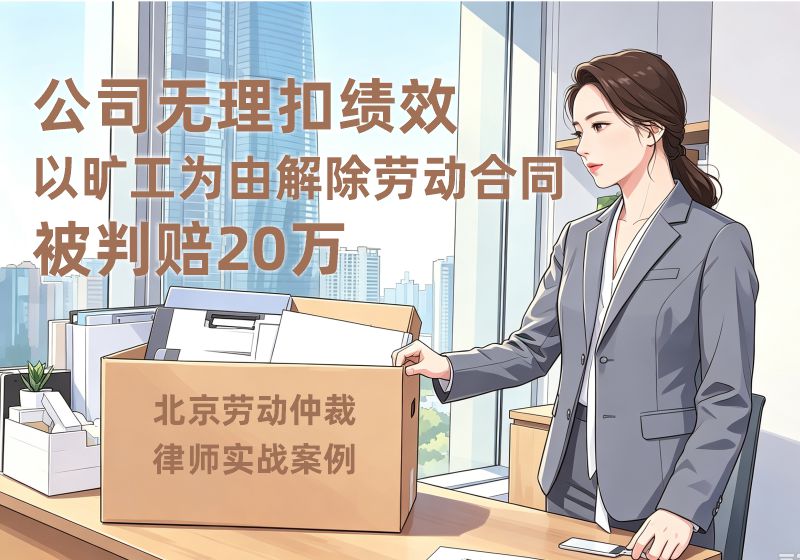 公司无理扣绩效、以旷工为由解除劳动合同被判赔20万｜北京朝阳劳动仲裁律师实战案例