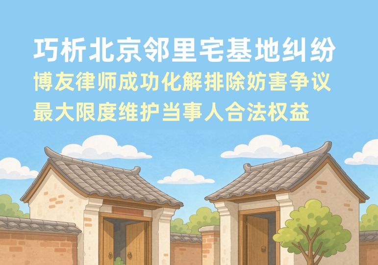 巧析北京邻里宅基地纠纷,博友律师成功化解排除妨害争议,最大限度维护当事人合法权益