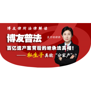 百亿遗产案背后的继承法真相！私生子真能“分家产”？